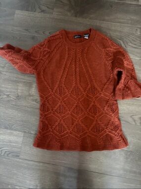 Moda International Rust Orange Knit Sweater